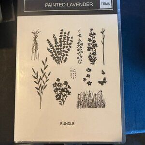 Temu Stamps and Dies Painted Lavendar